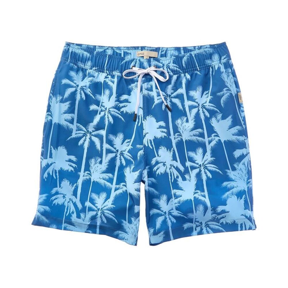 Onia Mens  Stretch Volley Swim Short, Blue